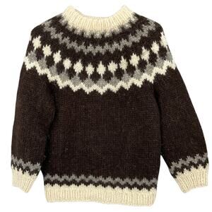Hilda Iceland Cowichan Sweater Womens S Norwegian Style Knit Wool Fair Isle